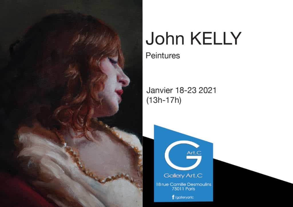 Invitation à l'exposition de peintures de John Kelly à la Gallery Art.C